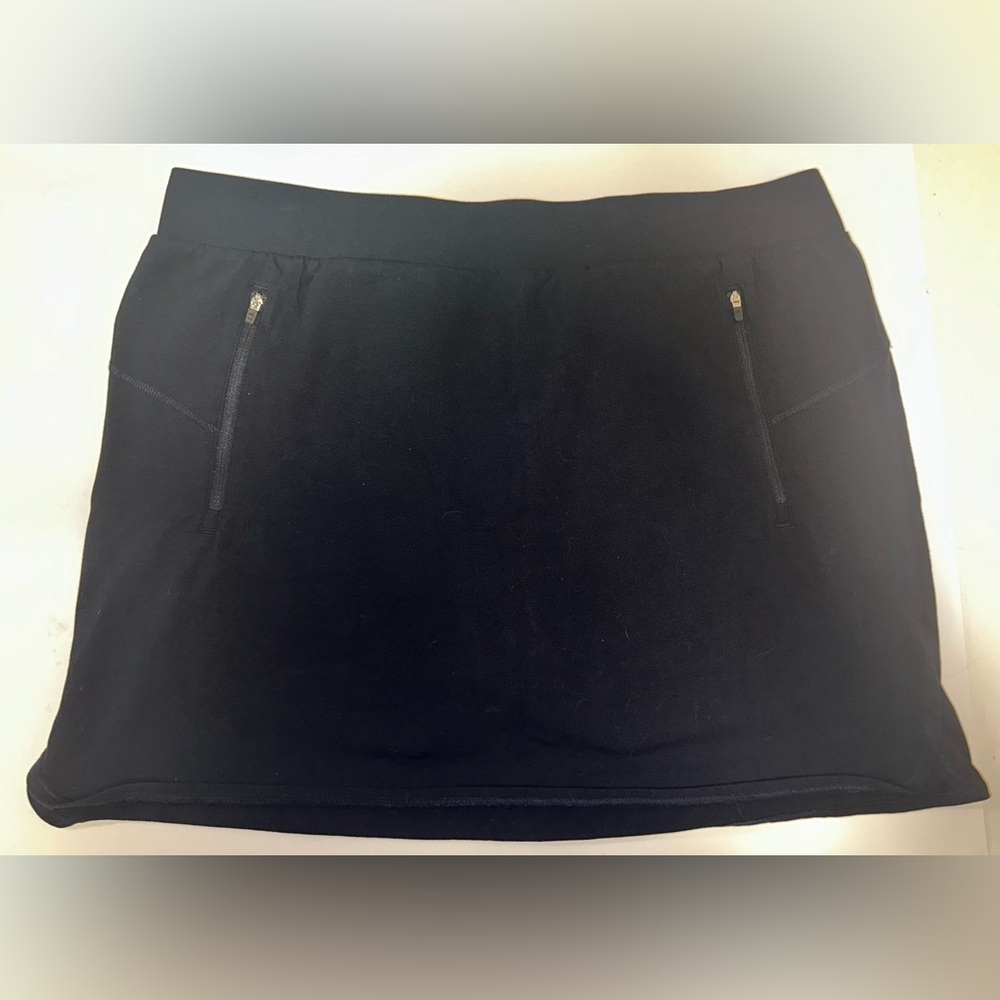T by Talbots Women’s Navy Blue‎ Skort Size 2X Petite Zippered Pockets 5” Inseam